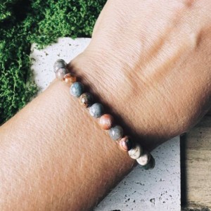 Coral Jasper Bracelet- 6mm