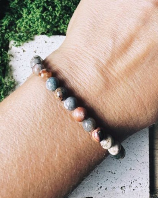 Coral Jasper Bracelet- 6mm