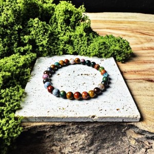 Ocean Jasper Bracelet- 6mm- NEW ITEM