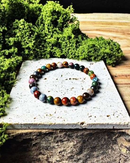 Ocean Jasper Bracelet- 6mm- NEW ITEM