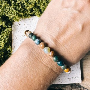 Ocean Jasper Bracelet- 6mm- NEW ITEM