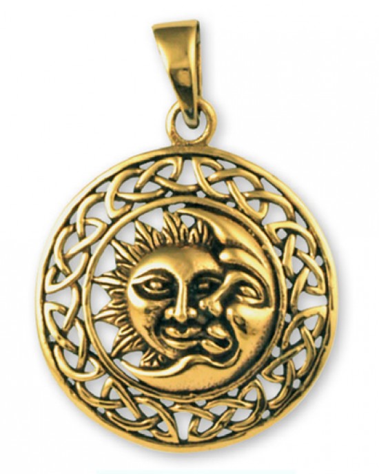 Sun Moon Pendant- 25mm