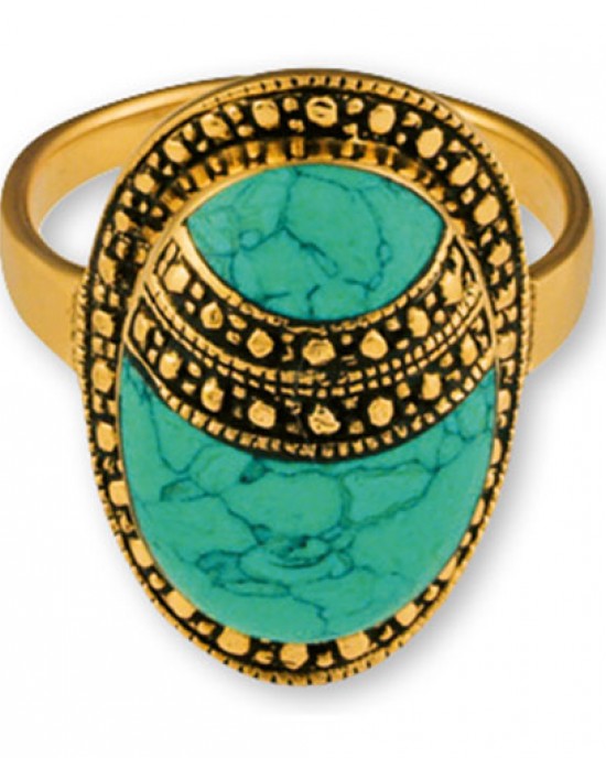 Gypsy Gold Large Oval Ring with stone