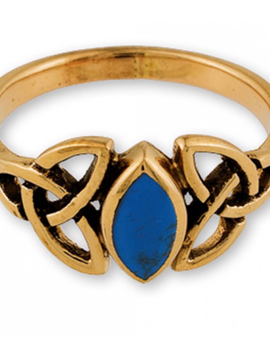 Gypsy Gold Ring Celtic Knot With Stone