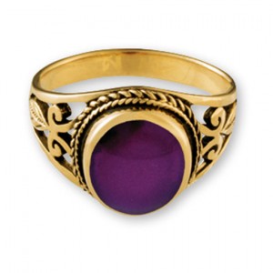 Gypsy Gold Oval Ring with Stone 