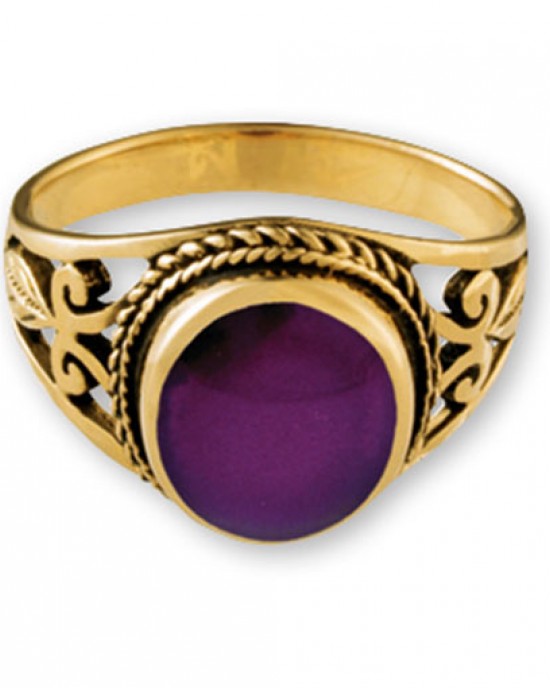 Gypsy Gold Oval Ring with Stone 