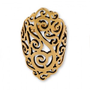 Gypsy Gold Ring Large Filigree Pattern