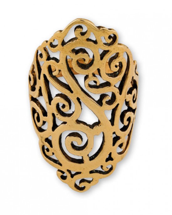 Gypsy Gold Ring Large Filigree Pattern