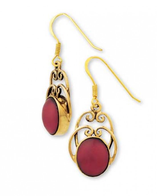 Gypsy Gold Earrings with Stones