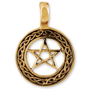 Gypsy Gold Celtic Pentagram Pendant- 25mm