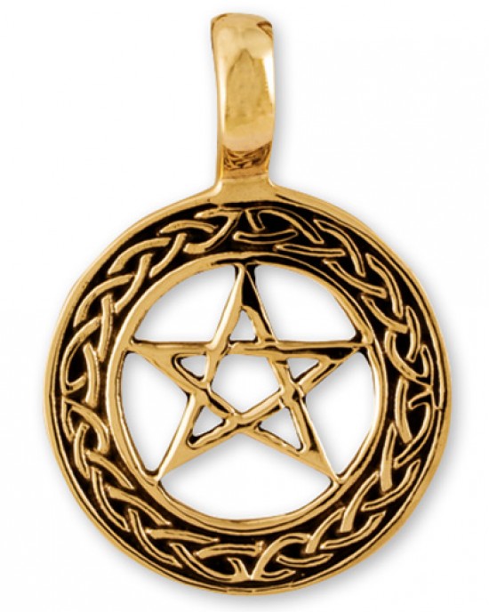 Gypsy Gold Celtic Pentagram Pendant- 25mm