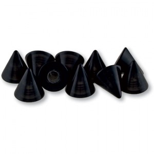 Black Plastic Spike 5mm - 14 gauge (20pk)