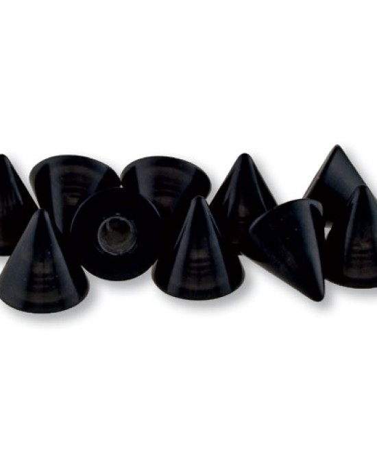 Black Plastic Spike 5mm - 14 gauge (20pk)