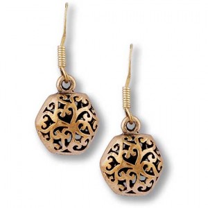 Gypsy Gold  Round Filigree Earrings